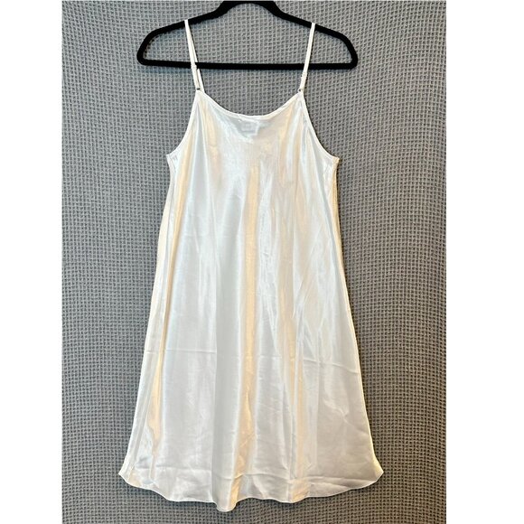 Vintage Silk Embroidered Slip Dress K-L Komar Floral Nightgown Medium - Picture 10 of 10